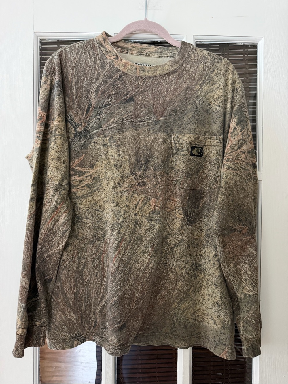 Mossy Oak Men’s M Green Camo Long Sleeve Hunting Outdoor T-shirt | SKU 0291
